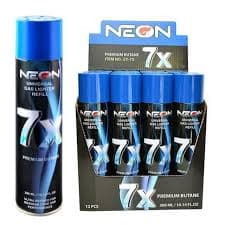 Neon 7X premium butane 300 ml twelve-count display
