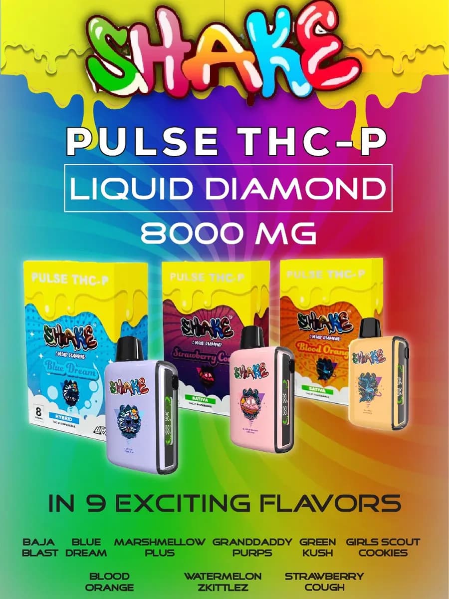 SHAKE PULSE THC-A LIQUID DIAMOND 8GM DISPO 5CT